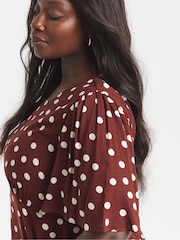 Simply Be Brown Midi Dress - Image 3 of 4