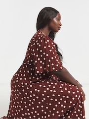 Simply Be Brown Midi Dress - Image 4 of 4