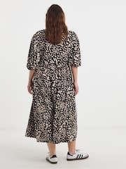 Simply Be Black Supersoft Wrap Midi Dress - Image 2 of 4
