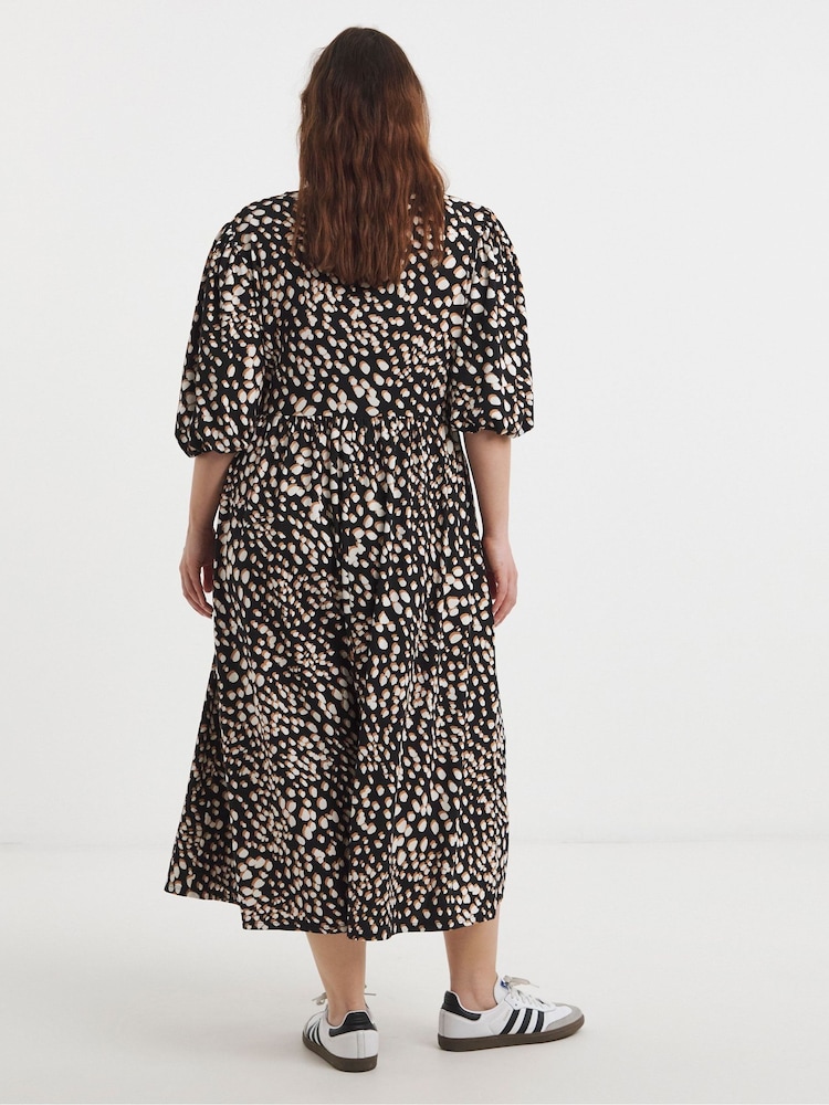 Simply Be Black Supersoft Wrap Midi Dress - Image 2 of 4
