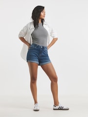 Simply Be Blue Of 99/1 Loose Mom Denim Shorts 2 Pack - Image 5 of 5