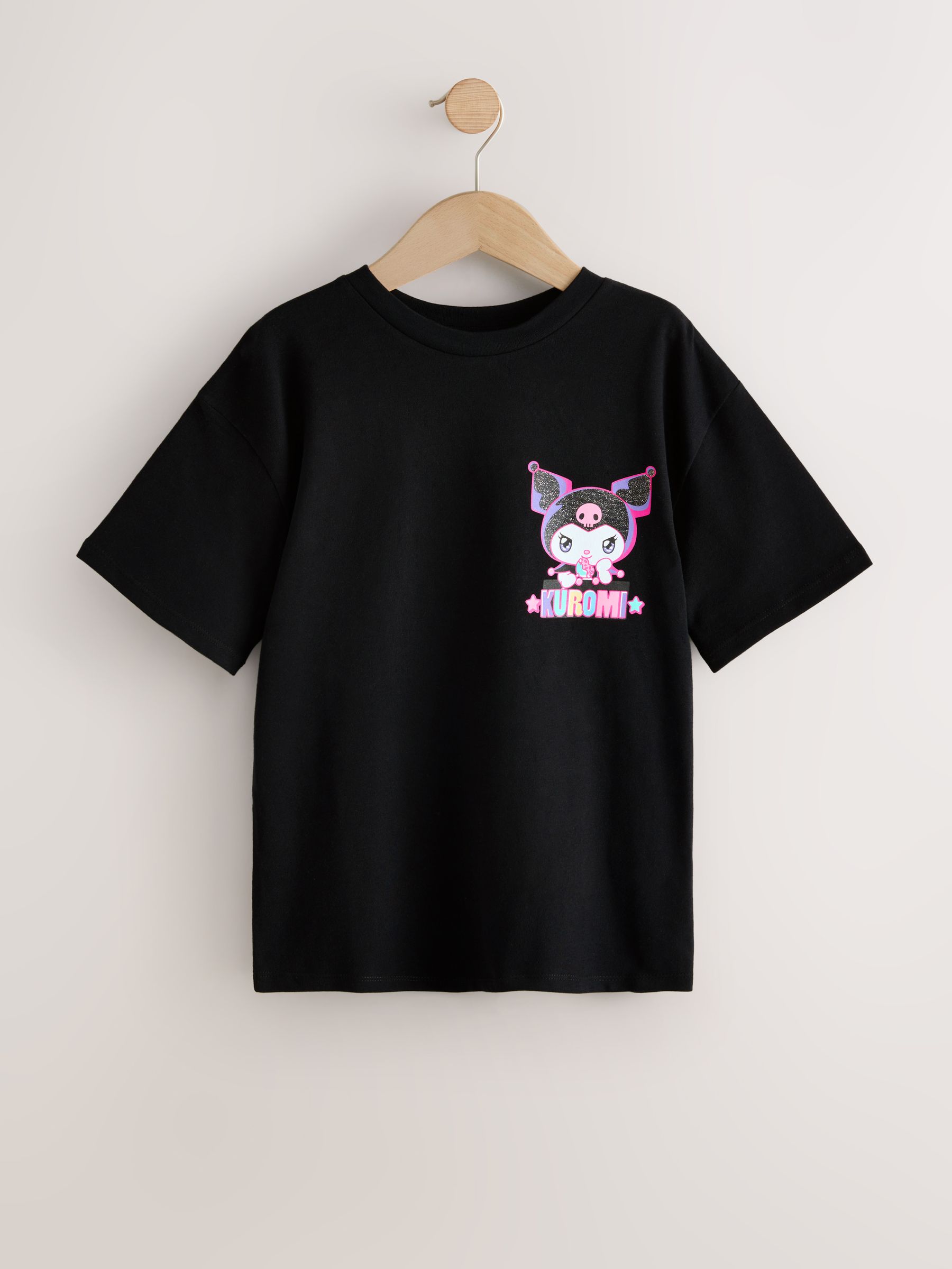 Buy Black Kuromi Graphic T-Shirt (3-16yrs) from Next USA