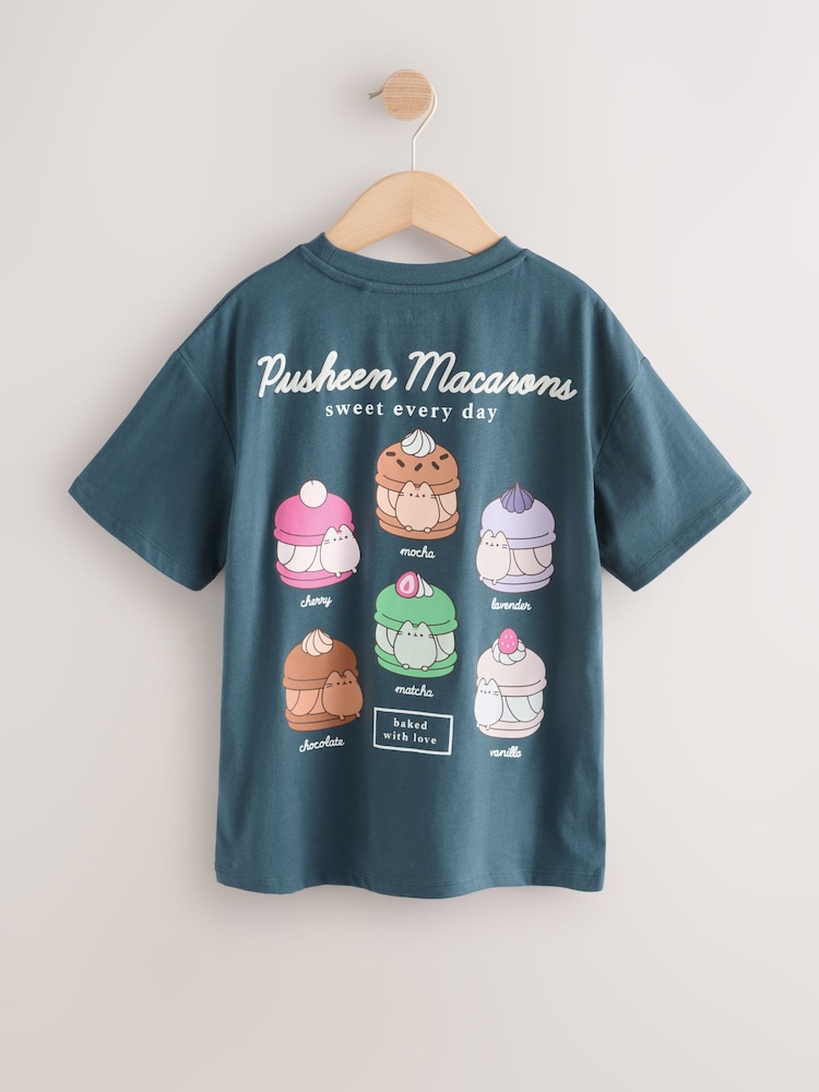 Navy Pusheen Graphic Print T-Shirt (3-16yrs) - Image 2 of 5