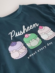 Navy Pusheen Graphic Print T-Shirt (3-16yrs) - Image 4 of 5