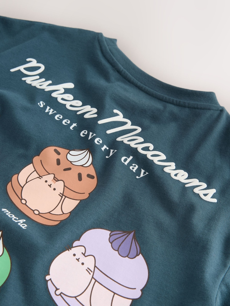 Navy Pusheen Graphic Print T-Shirt (3-16yrs) - Image 5 of 5