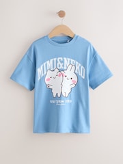 Blue Mimi & Neko Graphic Print T-Shirt (3-16yrs) - Image 1 of 4