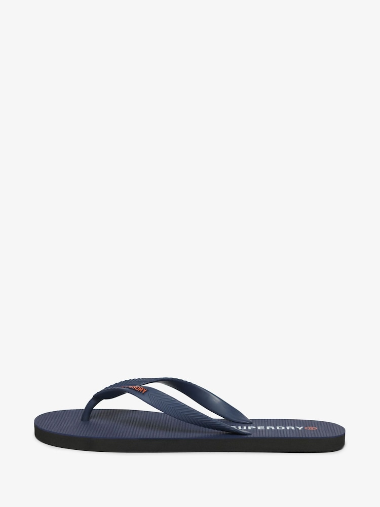 Superdry Blue Core Essential Flip Flops Sandals - Image 2 of 7