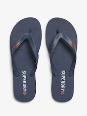 Superdry Blue Core Essential Flip Flops Sandals - Image 6 of 7