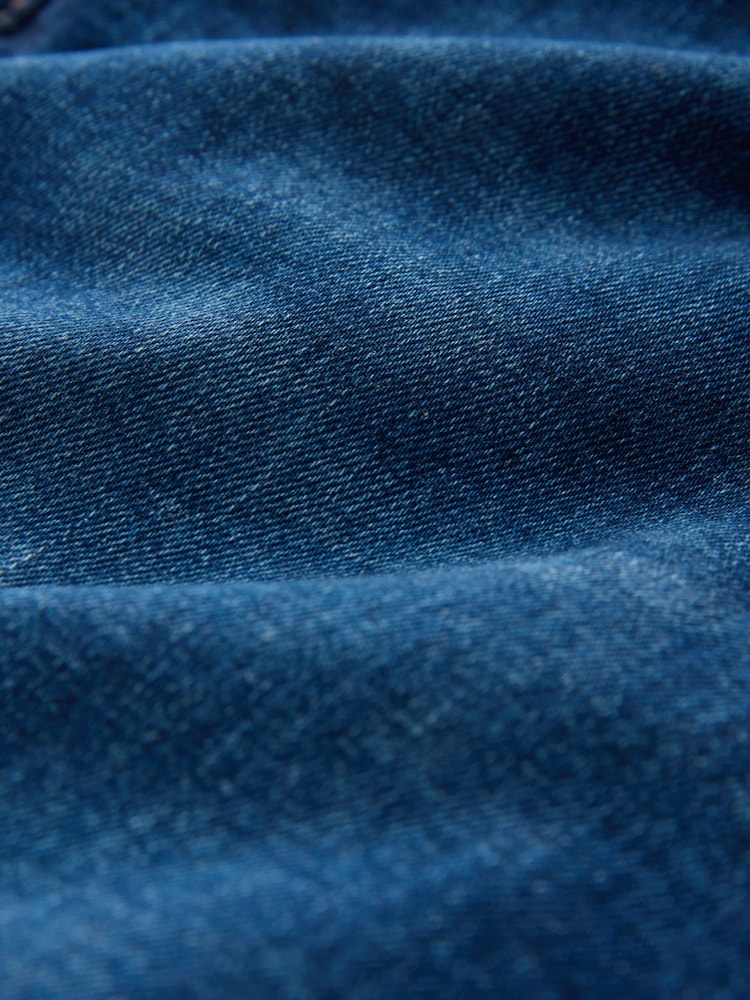 أزرق متوسط - جينز ضيق قابل للتمدد بخصر متوسط الارتفاع - صورة 7 من 7