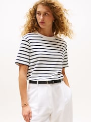 Tommy Hilfiger White Crew Neck Relaxed T-Shirt - Image 1 of 5