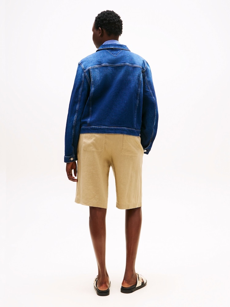 Tommy Hilfiger Blue Curve Slim Denim Trucker Jacket - Image 2 of 5 Tommy Hilfiger Blue Curve Slim Denim Trucker Jacket - Image 2 of 5