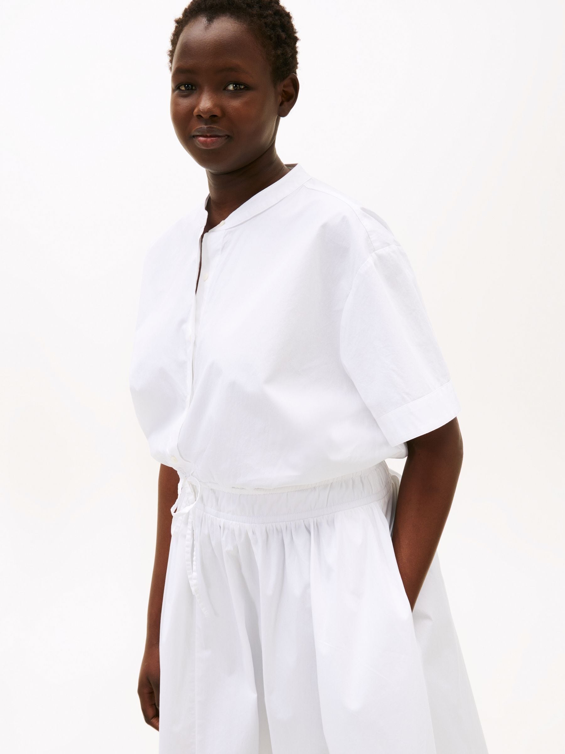 Buy Tommy Hilfiger White Curve Smock Relaxed Midi Dress from Next USA