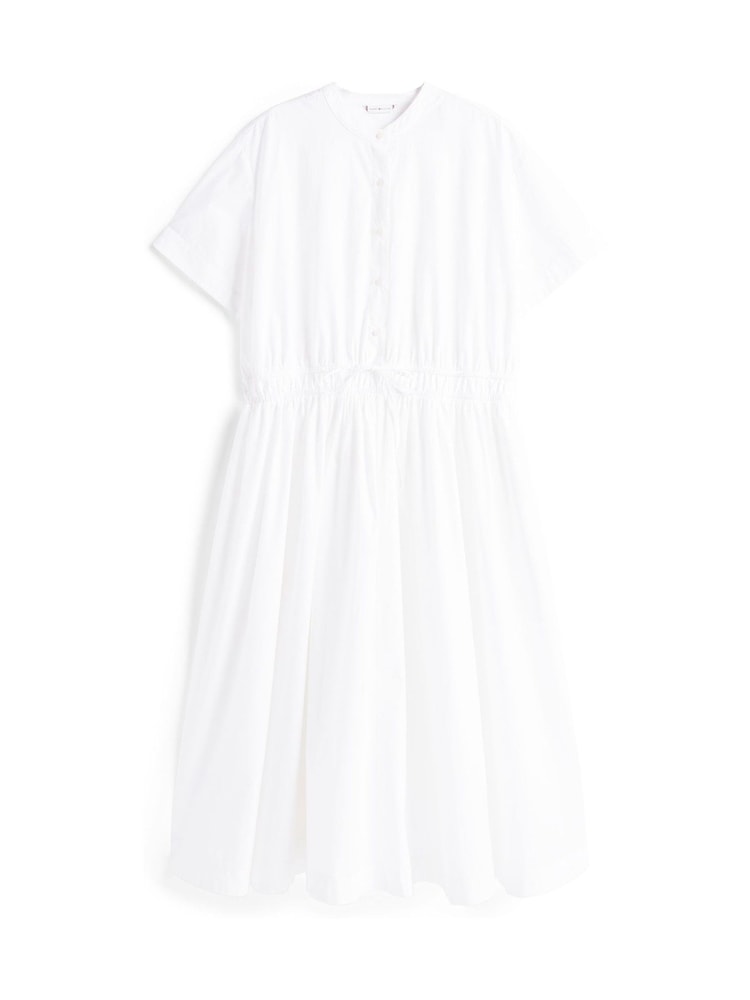 Tommy Hilfiger White Curve Smock Relaxed Midi Dress - Image 5 of 5