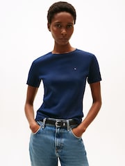 Tommy Hilfiger Blue Slim Crew Neck T-Shirt - Image 1 of 5