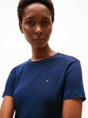 Tommy Hilfiger Blue Slim Crew Neck T-Shirt - Image 4 of 5