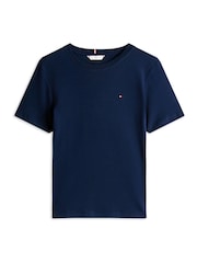 Tommy Hilfiger Blue Slim Crew Neck T-Shirt - Image 5 of 5