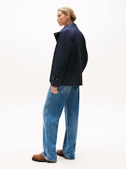 Tommy Hilfiger Blue Water Repellent Short Trench Coat - Image 2 of 6