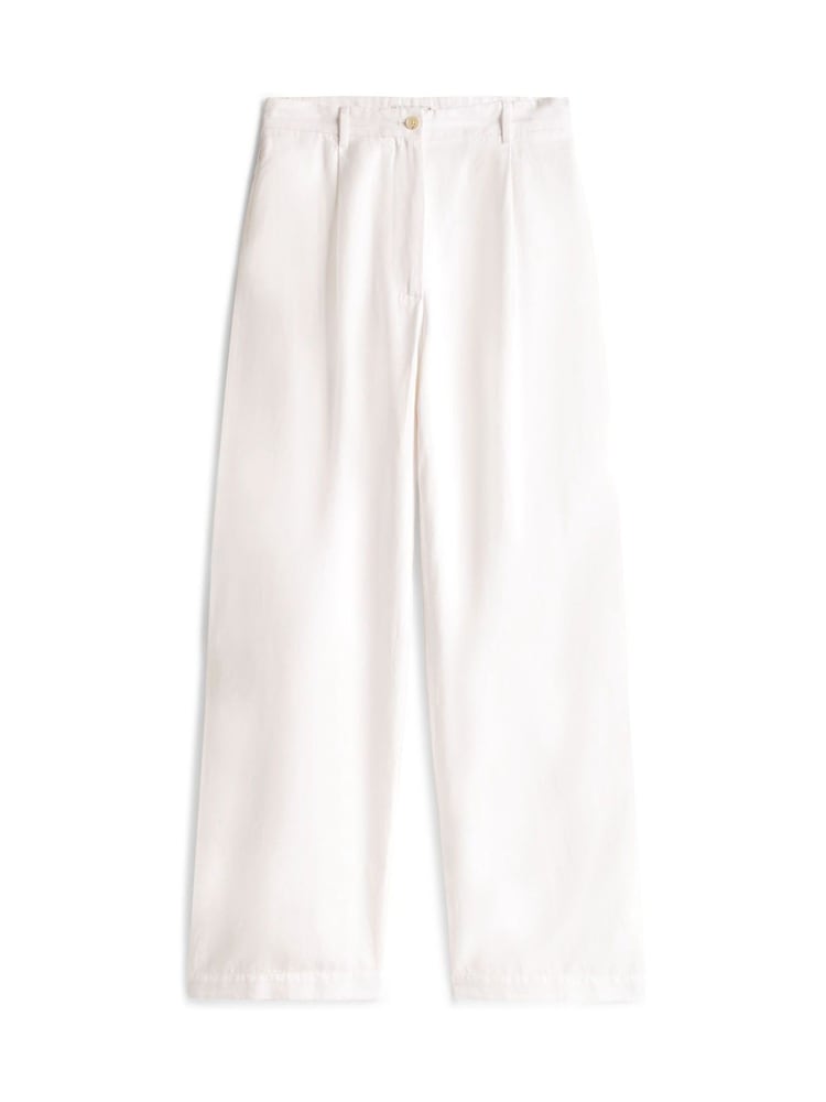 Tommy Hilfiger White Wide Leg Trousers With Linen - Image 5 of 5