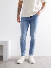 River Island Blue Skinny Stretch Jeans - Image 2 of 4