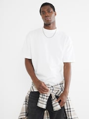 River Island Ecru Studio Oversized T-Shirt - Imagen 1 de 6
