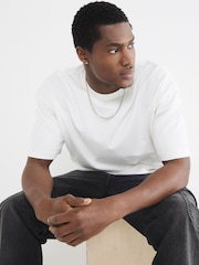 River Island Ecru Studio Oversized T-Shirt - Imagen 2 de 6