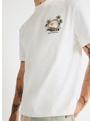 River Island Natural Regular Fit Monaco Racing T-Shirt - Image 3 of 4