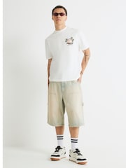 River Island Natural Regular Fit Monaco Racing T-Shirt - Image 4 of 4
