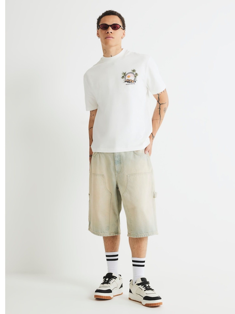 River Island Natural Regular Fit Monaco Racing T-Shirt - Image 4 of 4