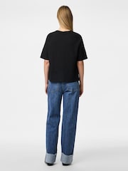 PIECES Black Short Sleeve Round Neck Knitted Cardigan - Image 2 of 4