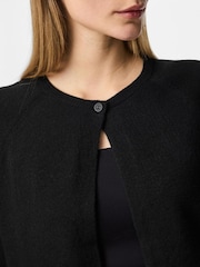 PIECES Black Short Sleeve Round Neck Knitted Cardigan - Image 3 of 4