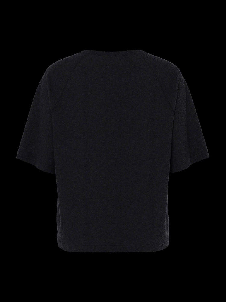 PIECES Black Short Sleeve Round Neck Knitted Cardigan - Image 4 of 4