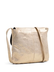 PIECES Gold Leather Cross-Body Bag - Image 3 of 5