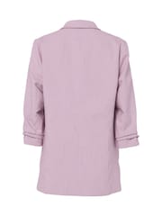 PIECES Pink Relaxed Ruched Sleeve Blazer - Image 2 of 2