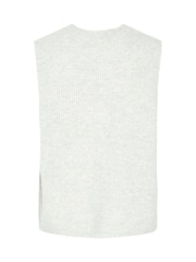 PIECES White Tie Front Sleeveless Knitted Vest - Image 2 of 2