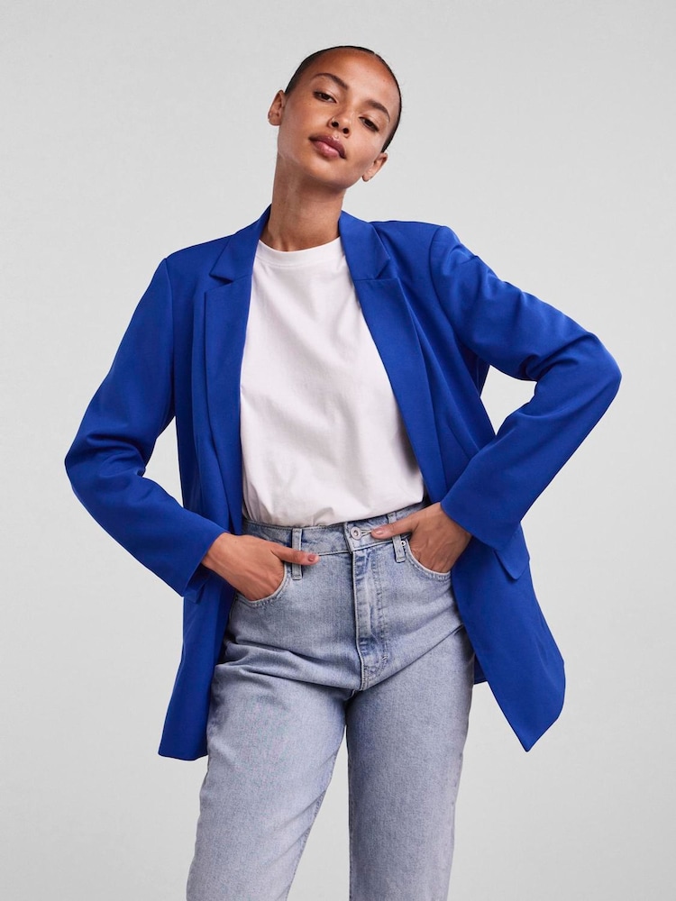 Chão azul - PIECES Long Sleeve Tailored Blazer - Imagem 1 de 6