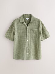 Green Seersucker Check Short Sleeve Shirt - Image 1 of 3