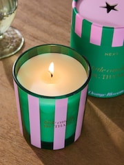 Orange Blossom Green & Pink Stripe Thank You Candle - Image 2 of 3