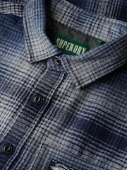 Superdry Blue Oversized Wool Miller Shirt - Image 5 of 5