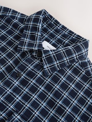Blue Micro Check Long Sleeve Shirt - Image 7 of 8