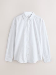 White Jaquard Print Long Sleeve Shirt - Image 6 of 8