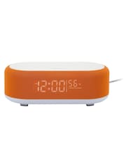 Karlsson Bright Orange Vogue Alarm Clock with Phone Charger - Image 2 of 5