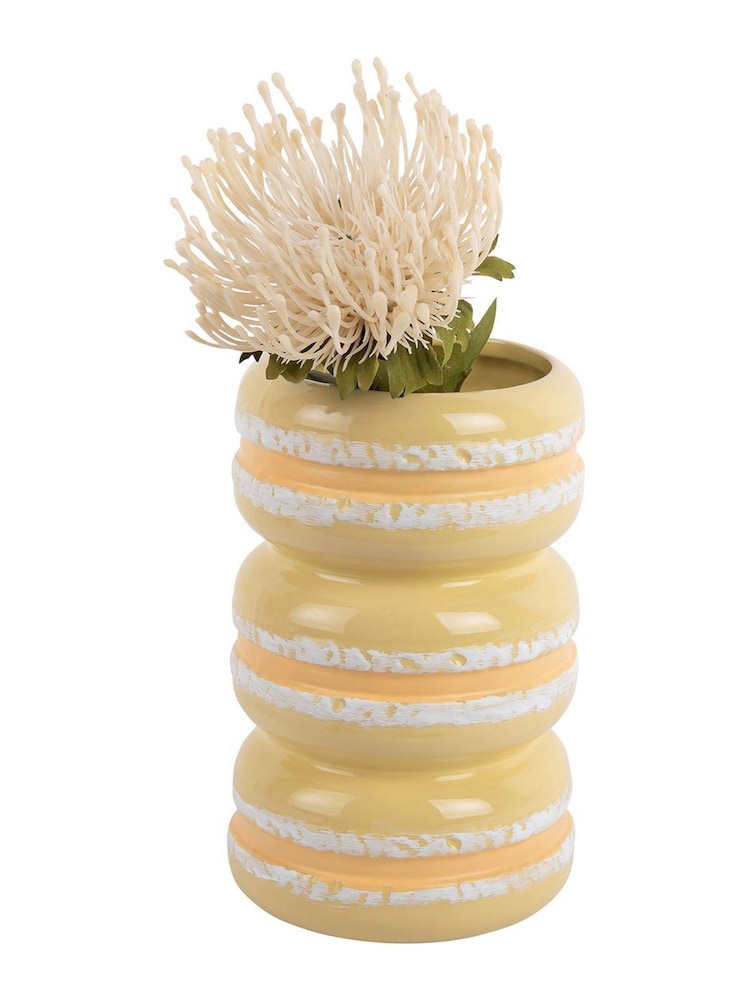 Present Time Soft Yellow Macaron Vase - Image 2 of 3 Present Time Soft Yellow Macaron Vase - Image 2 of 3