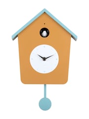 Karlsson Ochre Yellow Misty Blue Cuckoo Wall Clock - Image 3 of 4