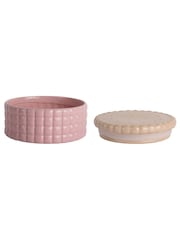 Present Time Soft Pink Biscuit Box Storage Jar - Image 3 of 3