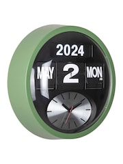 Karlsson Jungle Green Round Flip Wall Clock - Image 3 of 5
