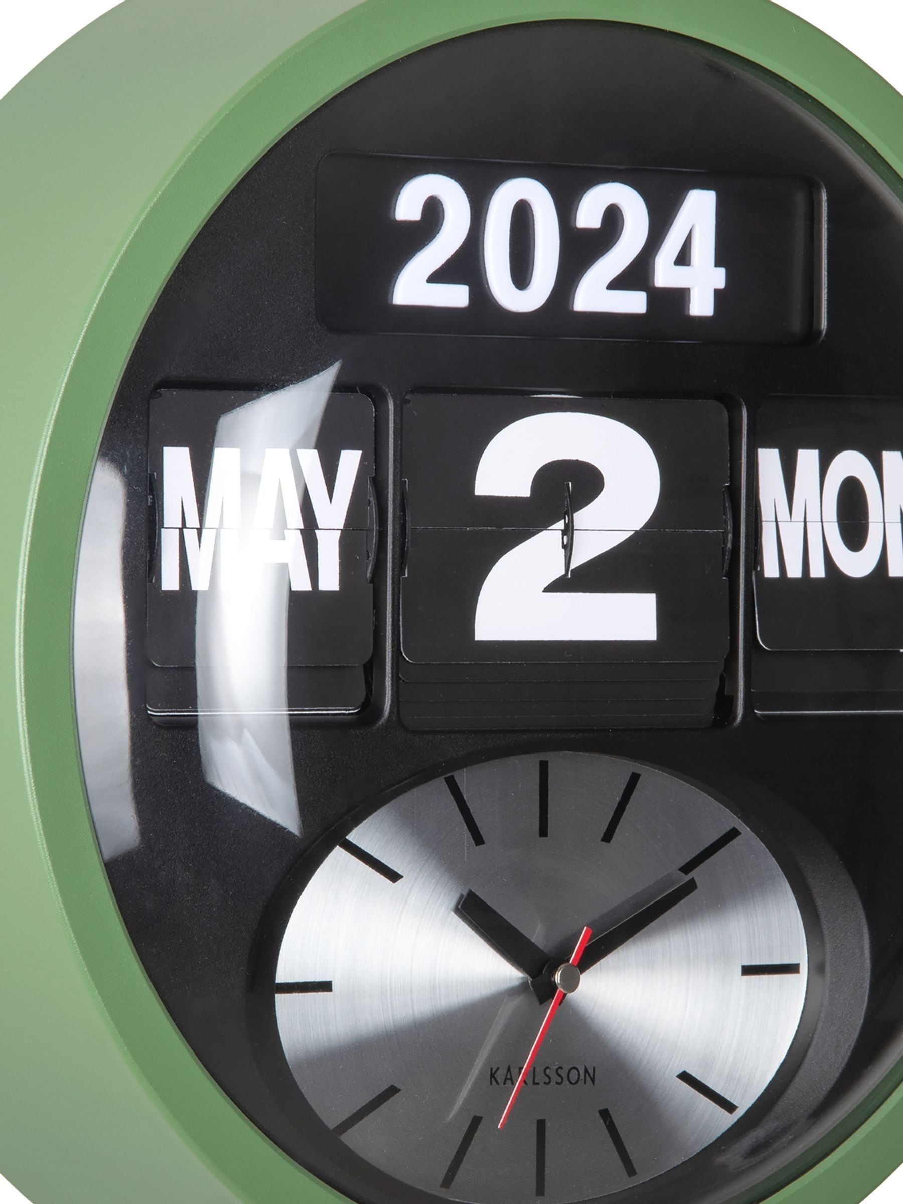 Buy Karlsson Jungle Green Round Flip Wall Clock from the Next UK