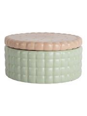 Present Time Soft Green Biscuit Box Storage Jar - Image 2 of 3