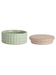 Present Time Soft Green Biscuit Box Storage Jar - Image 3 of 3