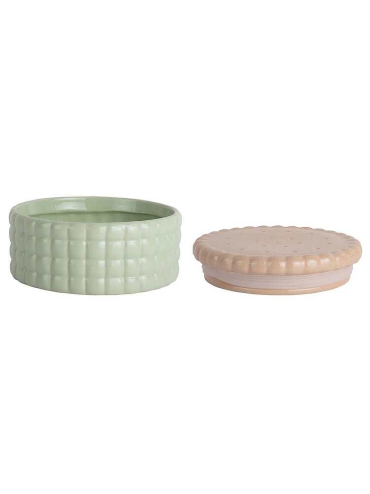 Present Time Soft Green Biscuit Box Storage Jar - Image 3 of 3
