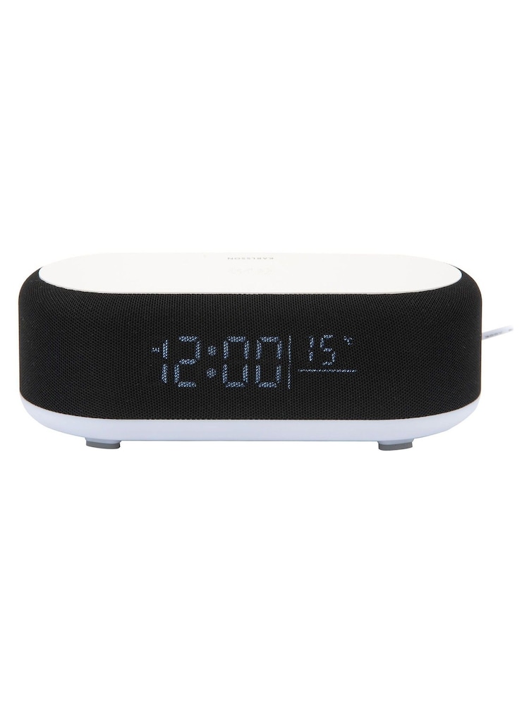 Karlsson Black Vogue Alarm Clock with Phone Charger - Image 2 of 5 Karlsson Black Vogue Alarm Clock with Phone Charger - Image 2 of 5